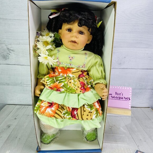 Royal Cathay ANGELINA Brown Eyes 20" Tall Limited Edition 4/5000 Porcelain Doll - Picture 1 of 11